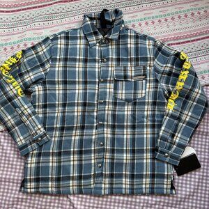 Chrome Hearts Plaid Flannel Plaid Print Trucker Jacket